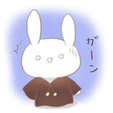 Negative rabbit sticker sticker #5932675