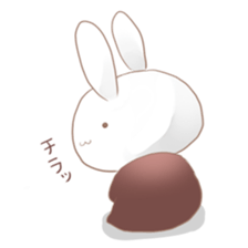 Negative rabbit sticker sticker #5932676