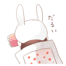 Negative rabbit sticker sticker #5932677