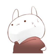 Negative rabbit sticker sticker #5932678