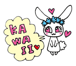 KAWAII rabbit and is a squirrel . sticker #5934274