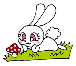 KAWAII rabbit and is a squirrel . sticker #5934281