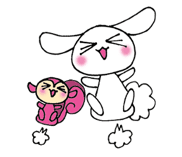 KAWAII rabbit and is a squirrel . sticker #5934302