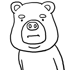 Funny bear "KUMANORI-KUN" stickers
