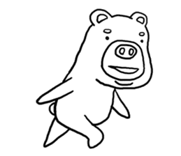 Funny bear "KUMANORI-KUN" stickers sticker #5934554