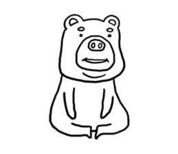 Funny bear "KUMANORI-KUN" stickers sticker #5934555