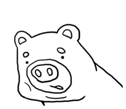 Funny bear "KUMANORI-KUN" stickers sticker #5934556
