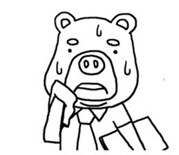 Funny bear "KUMANORI-KUN" stickers sticker #5934557