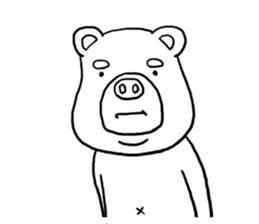Funny bear "KUMANORI-KUN" stickers sticker #5934558