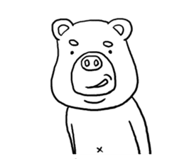 Funny bear "KUMANORI-KUN" stickers sticker #5934559