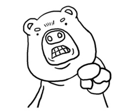 Funny bear "KUMANORI-KUN" stickers sticker #5934560