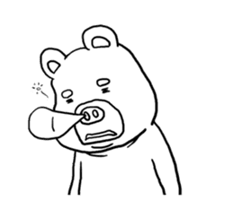 Funny bear "KUMANORI-KUN" stickers sticker #5934561
