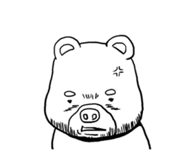 Funny bear "KUMANORI-KUN" stickers sticker #5934562
