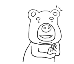 Funny bear "KUMANORI-KUN" stickers sticker #5934565