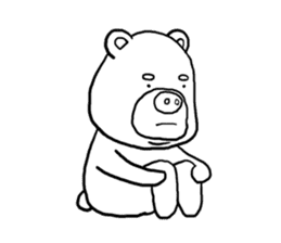 Funny bear "KUMANORI-KUN" stickers sticker #5934566