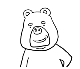 Funny bear "KUMANORI-KUN" stickers sticker #5934567