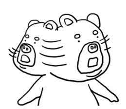 Funny bear "KUMANORI-KUN" stickers sticker #5934568