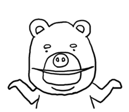 Funny bear "KUMANORI-KUN" stickers sticker #5934569
