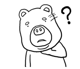Funny bear "KUMANORI-KUN" stickers sticker #5934570
