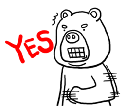 Funny bear "KUMANORI-KUN" stickers sticker #5934571