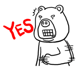 Funny bear "KUMANORI-KUN" stickers sticker #5934571