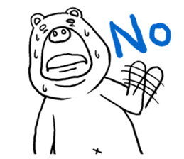 Funny bear "KUMANORI-KUN" stickers sticker #5934572