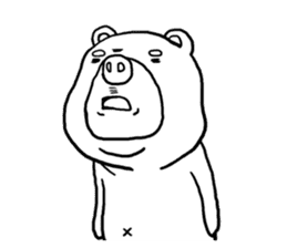 Funny bear "KUMANORI-KUN" stickers sticker #5934573