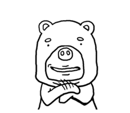 Funny bear "KUMANORI-KUN" stickers sticker #5934574