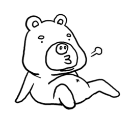 Funny bear "KUMANORI-KUN" stickers sticker #5934578