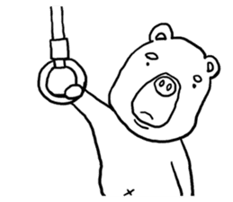 Funny bear "KUMANORI-KUN" stickers sticker #5934579