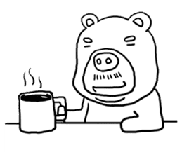 Funny bear "KUMANORI-KUN" stickers sticker #5934580