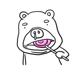 Funny bear "KUMANORI-KUN" stickers sticker #5934582