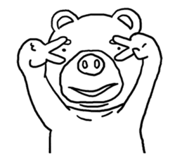 Funny bear "KUMANORI-KUN" stickers sticker #5934585