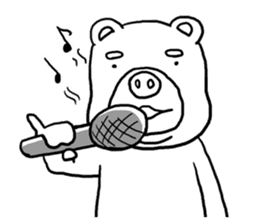 Funny bear "KUMANORI-KUN" stickers sticker #5934586