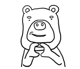 Funny bear "KUMANORI-KUN" stickers sticker #5934587