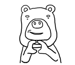 Funny bear "KUMANORI-KUN" stickers sticker #5934587