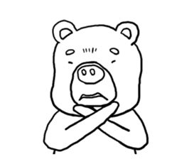 Funny bear "KUMANORI-KUN" stickers sticker #5934588