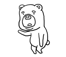 Funny bear "KUMANORI-KUN" stickers sticker #5934589