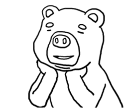 Funny bear "KUMANORI-KUN" stickers sticker #5934590