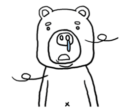 Funny bear "KUMANORI-KUN" stickers sticker #5934591