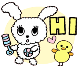 HELLO BABY RABBIT sticker #5935472