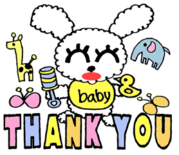 HELLO BABY RABBIT sticker #5935496