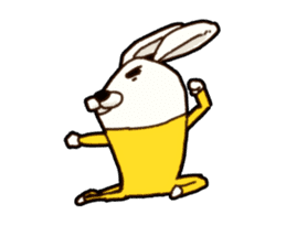 kung fu rabbit D.(No Lines) sticker #5935838