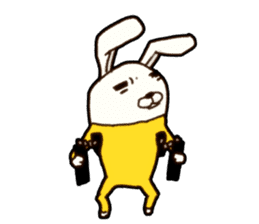 kung fu rabbit D.(No Lines) sticker #5935843