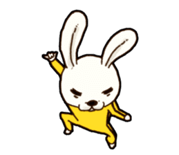 kung fu rabbit D.(No Lines) sticker #5935848