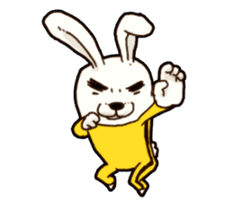kung fu rabbit D.(No Lines) sticker #5935853