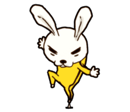 kung fu rabbit D.(No Lines) sticker #5935864