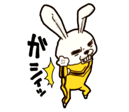 kung fu rabbit D.(No Lines) sticker #5935866