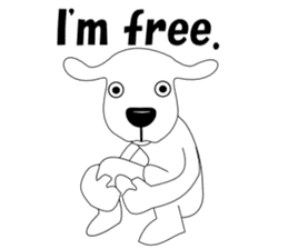 Free dog(English edition) sticker #5936611