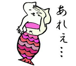 cute cat mermaid sticker #5937561